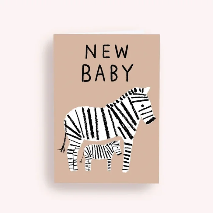 Greeting Card – New Baby Zebra