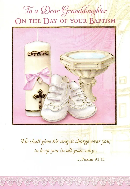 Greeting Card – To a Dear Graddaughter on the Day of Your Baptism GC37117