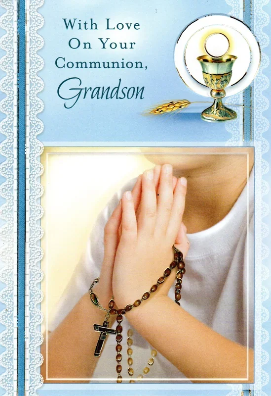 Greeting Card – With Love on Your Communion Grandson