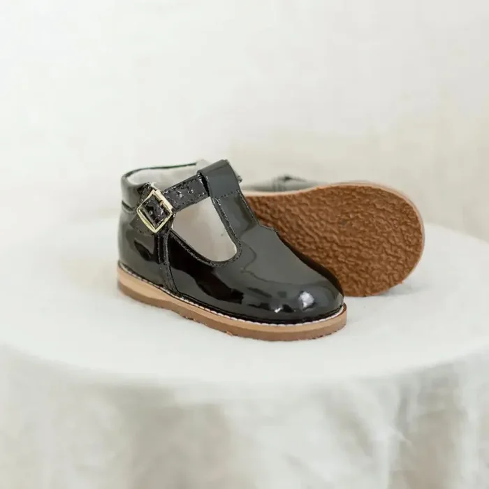 Greta T-strap – Black Patent
