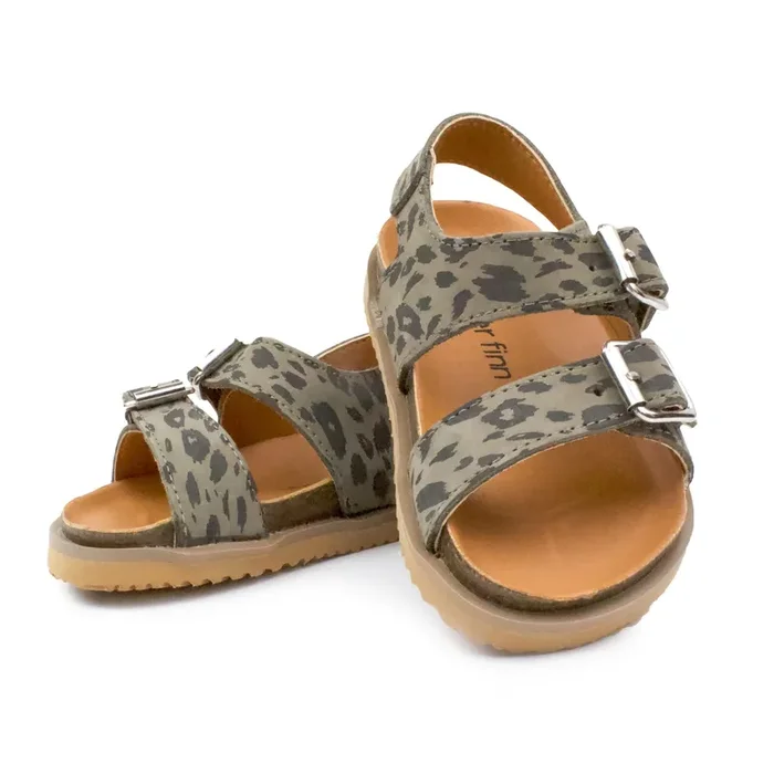 Grey Leopard – Buckle Sandal