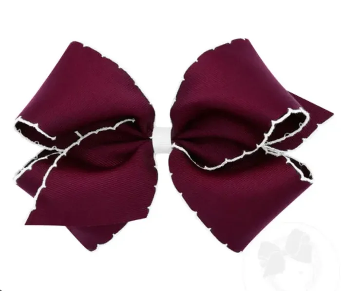 Grosgrain Moonstitch Bow | Queen (Med)