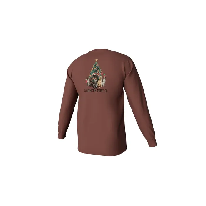 Gun Dog Christmas LS Pocket Tee