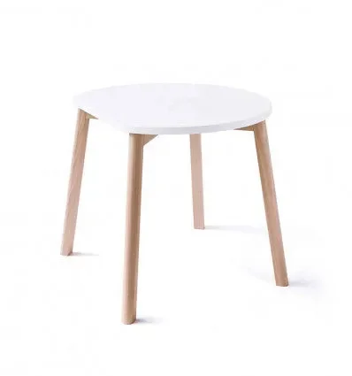Half-Moon Wooden Kids Table – White