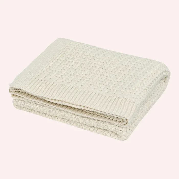 Harper Baby Knit Throw – Off White