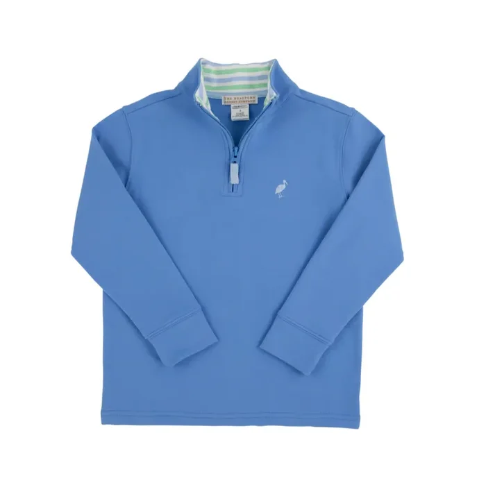 Hayword Half Zip | Sunrise Blvd. Blue with Kennedy Cruise Stripe with Beale Street Blue Stork