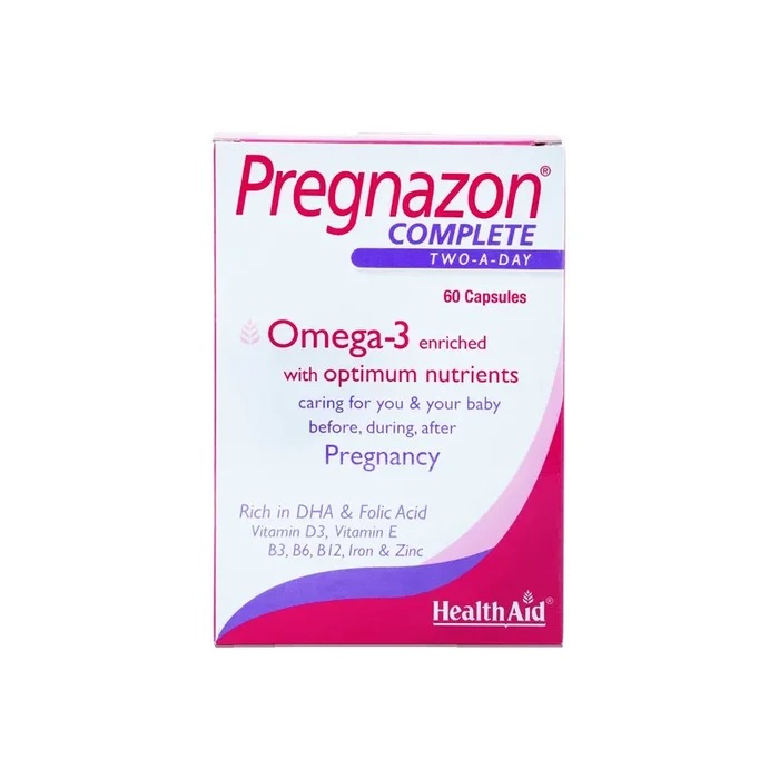 Health Aid Pregnazone Complete (Omega 3) Blister Pack 60 Capsules