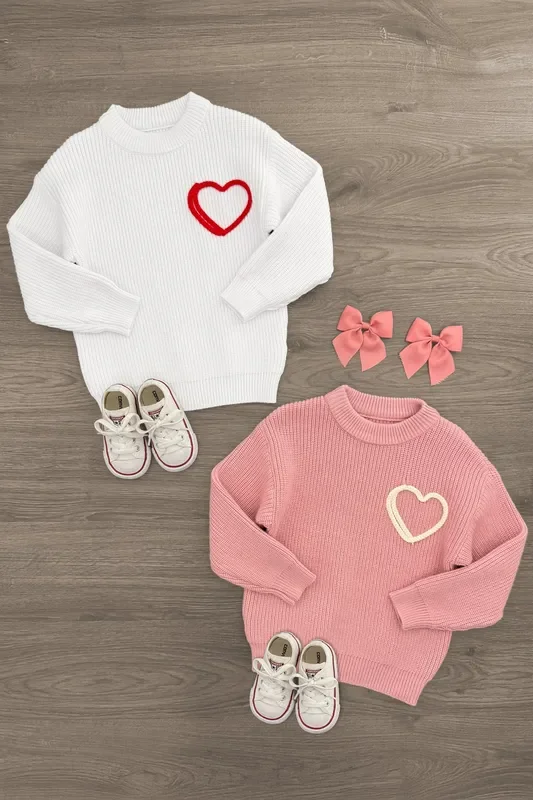Heart Knit Sweater – Boy or Girl
