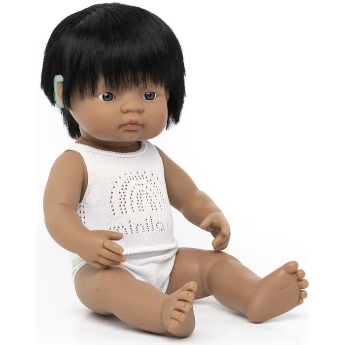 Hispanic Baby Doll | Boy with Cochlear Implant 15 “