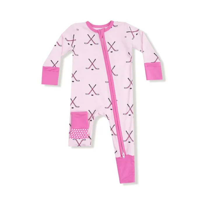 Hockey – Pink – 2 Way Zipper Romper