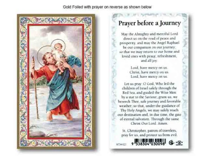 Holy Card – Saint Christopher – The Traveller’s Prayer