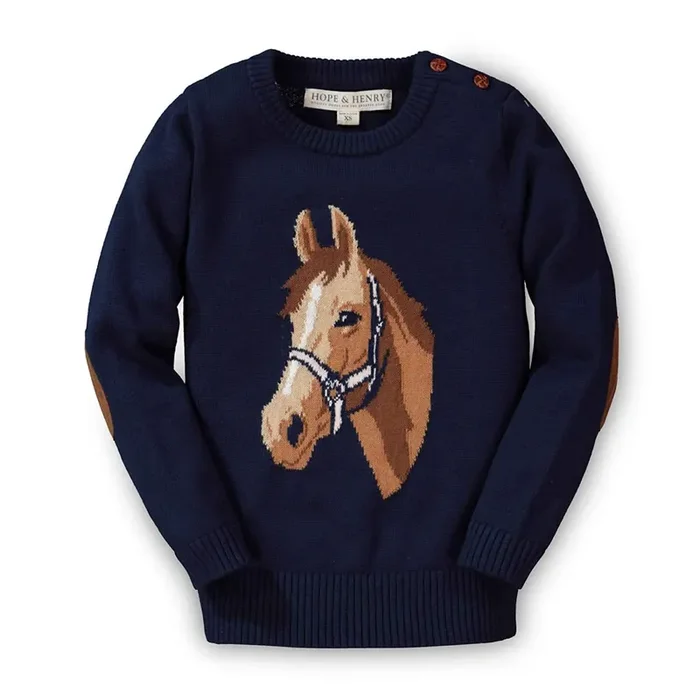 Horse Intarsia Pullover Sweater – Baby