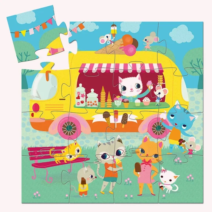 Ice Cream Truck – Silhouette Puzzle – 16pc
