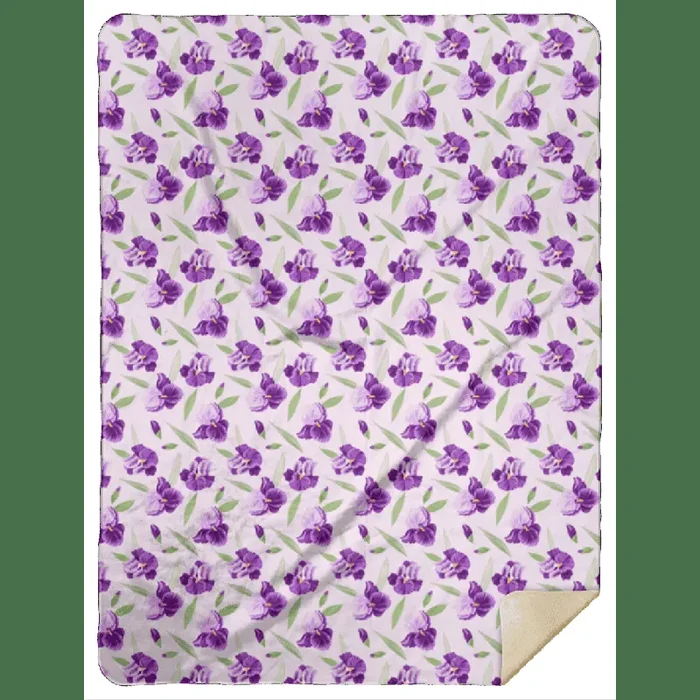 Iris Plush Throw Blanket 60×80