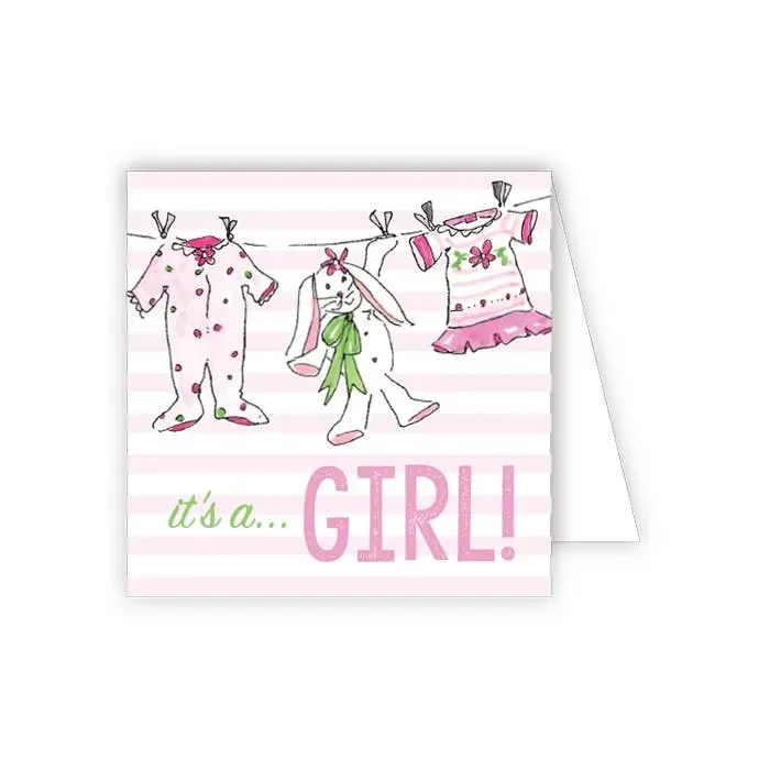It’s a Girl Clothesline Enclosure Card