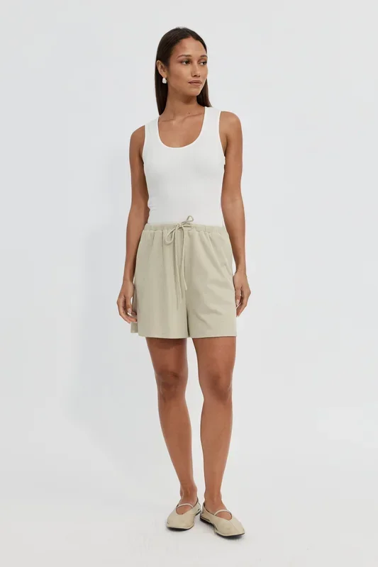 Ivy Waffle Lounge Short – Sage
