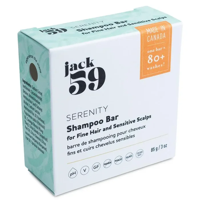 Jack59 “Serenity” Shampoo Bar for Fine Hair and Sensitive Scalps