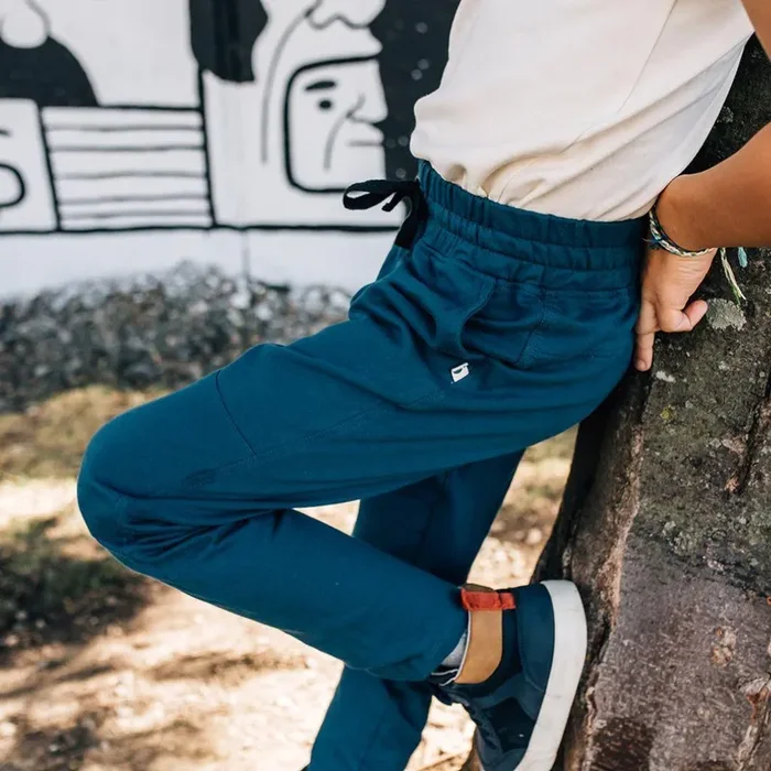 Jackalo Organic Cotton Kai Sweatpants – Peacock Blue