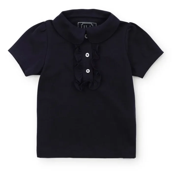 Jane Girls’ Pima Cotton Short Sleeve Polo Shirt – Navy