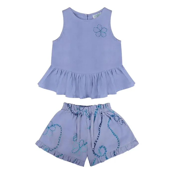 Jardin Top + Short Set | Blue