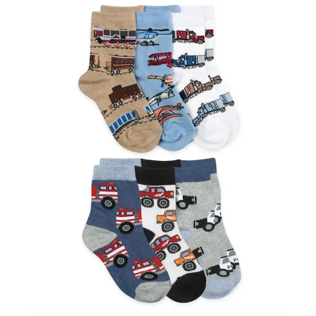 Jefferies Socks Transportation Crew Socks