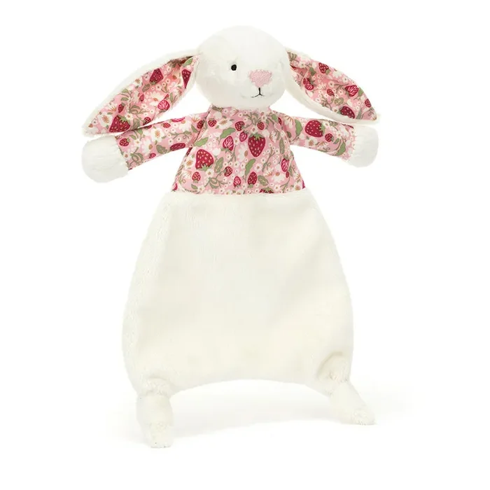 Jellycat Blossom Cream “Berry ” Bunny Comforter