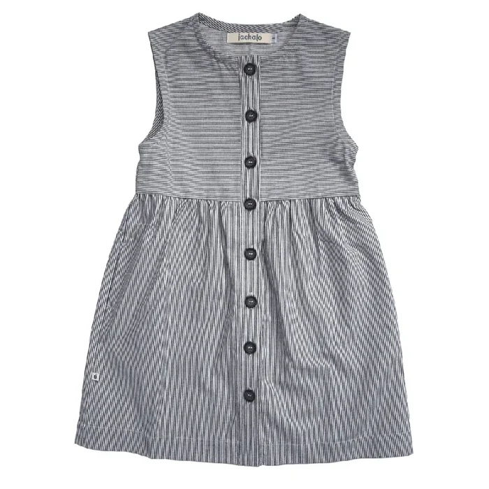Jo Dress- Engineer’s Stripe