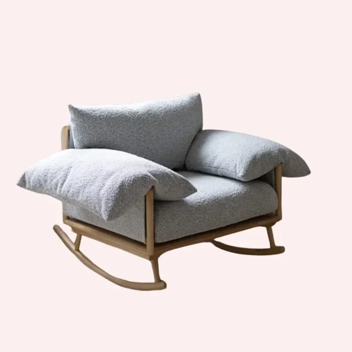 Jolie Rocker & Ottoman – Ash Grey