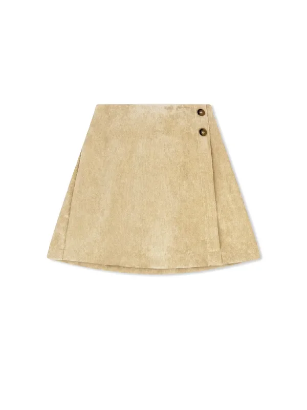 Julia Skirt – Alexandria Khaki Corduroy