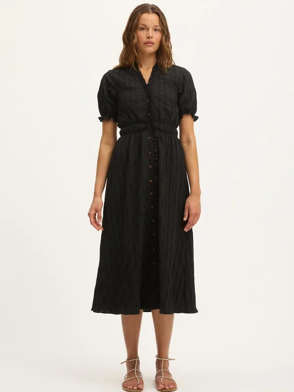 Karen Midi Dress in Black