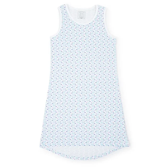 Katie Women’s Pima Cotton Nightgown – Tennis Match Pink