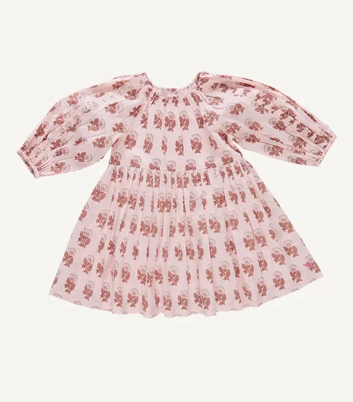Katya Dress | Pink Flower Drop