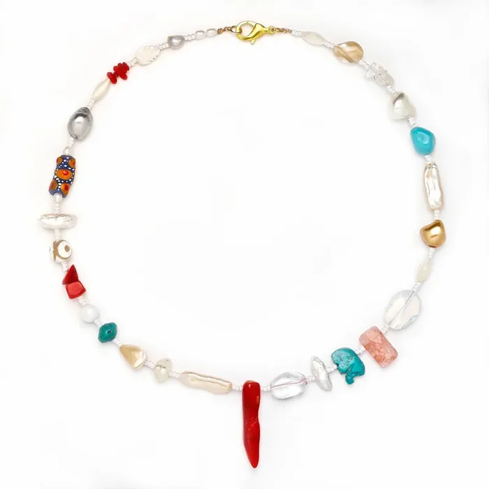 Kiara Freshwater Pearl & Coral Necklace