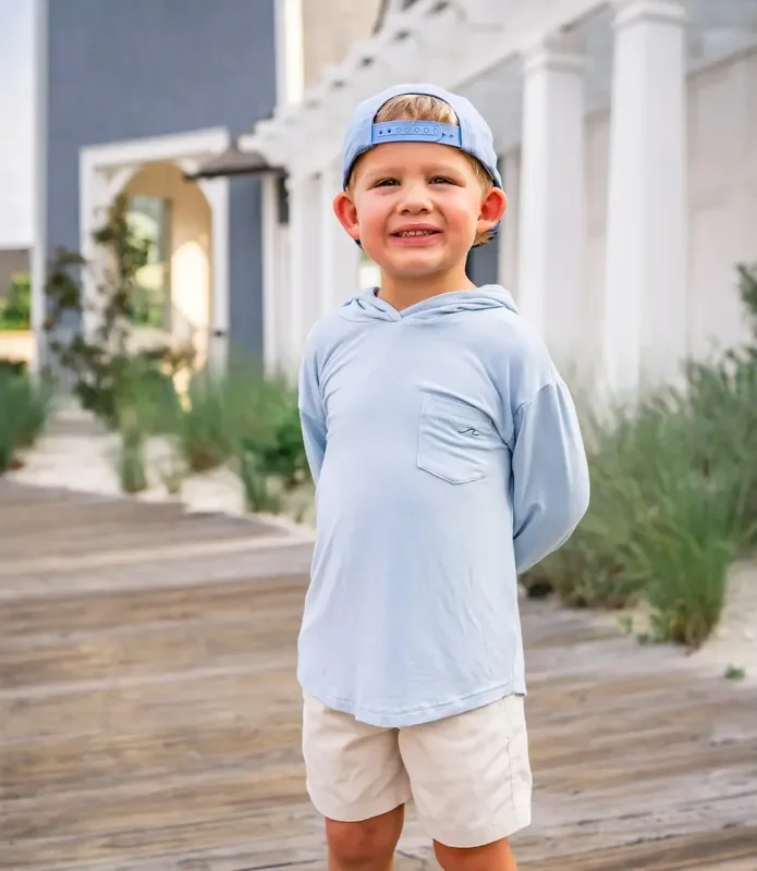 Kid’s Breezy Bamboo Hoodie Sky Blue
