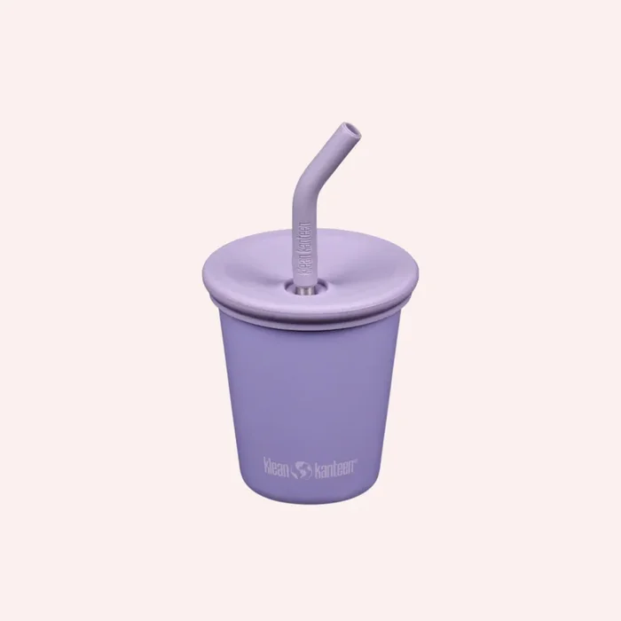 Kid’s Cup with Straw Lid 295m – Paisley Purple