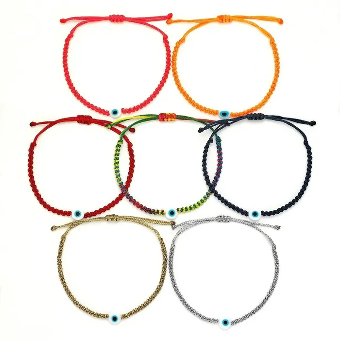Kids Evil Eye Braided Bead Bracelet