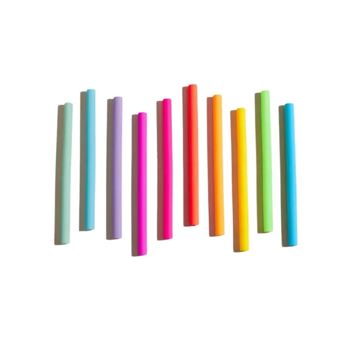 Kids Silicone Straw 10 Pack – Rainbow