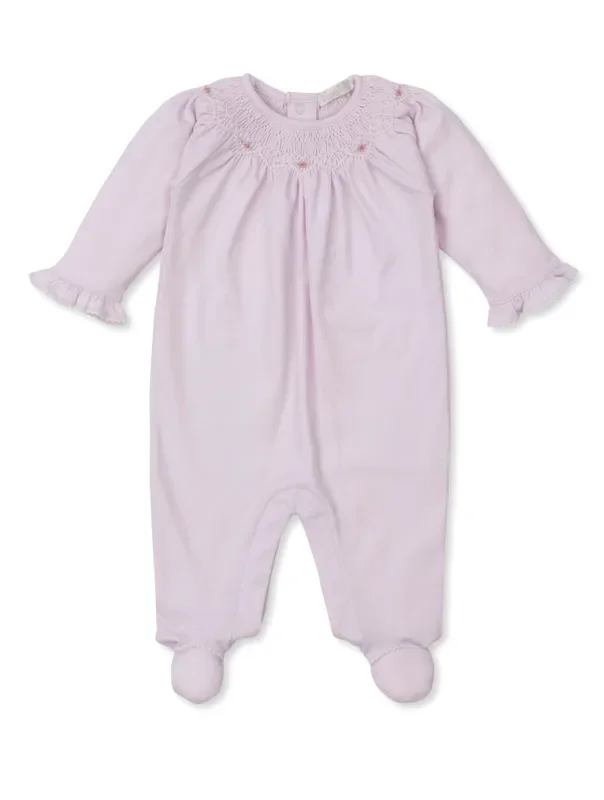 Kissy Kissy Premier Pink Bishop Smocked Footie