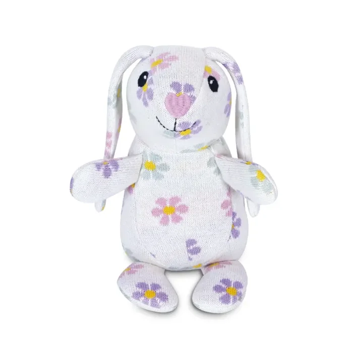 Knit Patterned Bunny Plush – Daisy