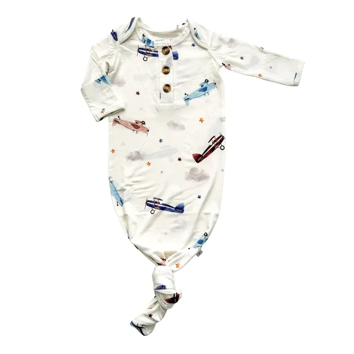 Knotted Baby Gown – Vintage Airplane