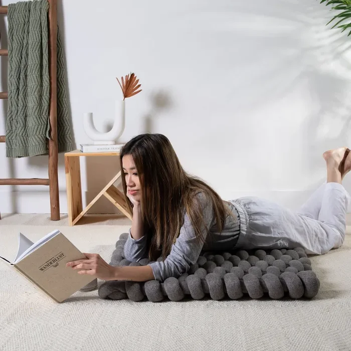 Knotted Floor Cushion – Tortilla