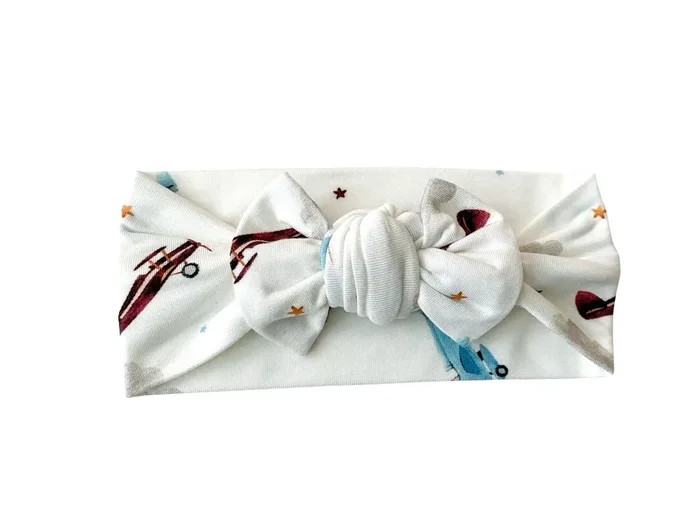 Knotted Headband – Vintage Airplane