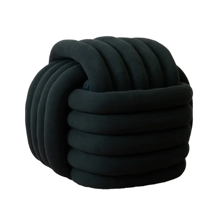 Knotted Pouf – Large – Antique Green
