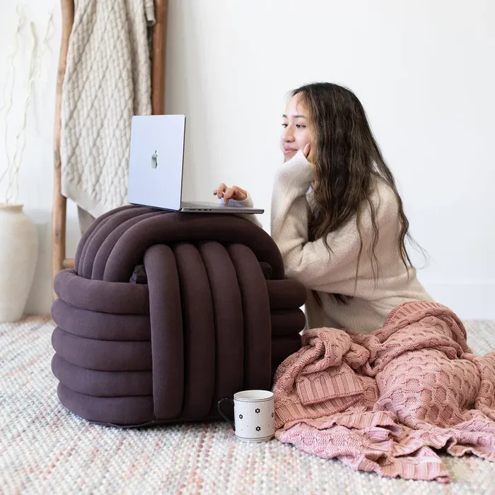 Knotted Pouf – Large – Hazelnut