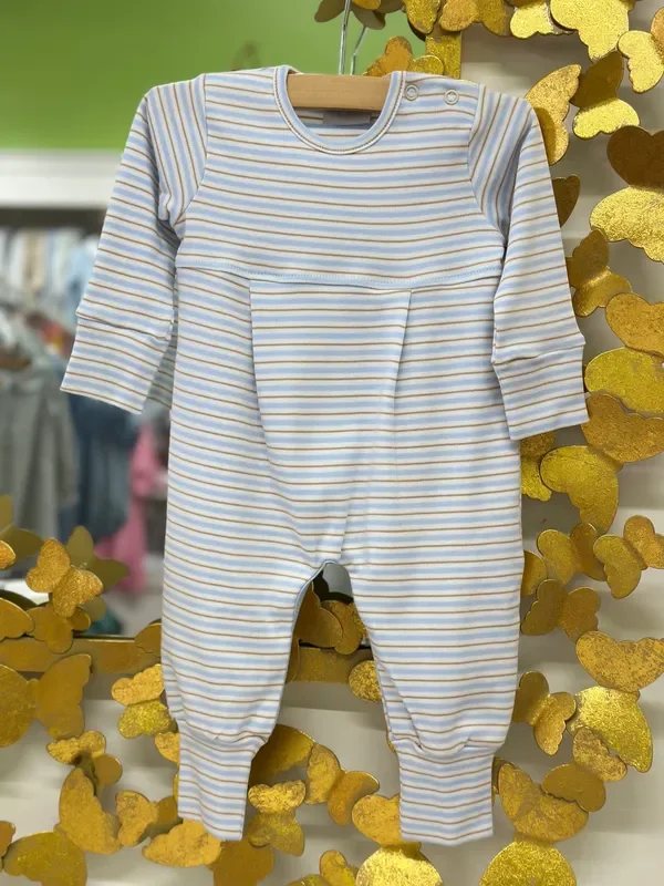 L/S Coverall – Blue/Tan