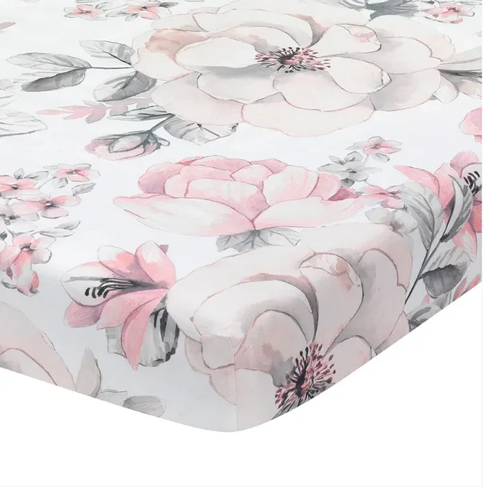 Lambs & Ivy Botanical Baby – Signature Sheet – White Floral