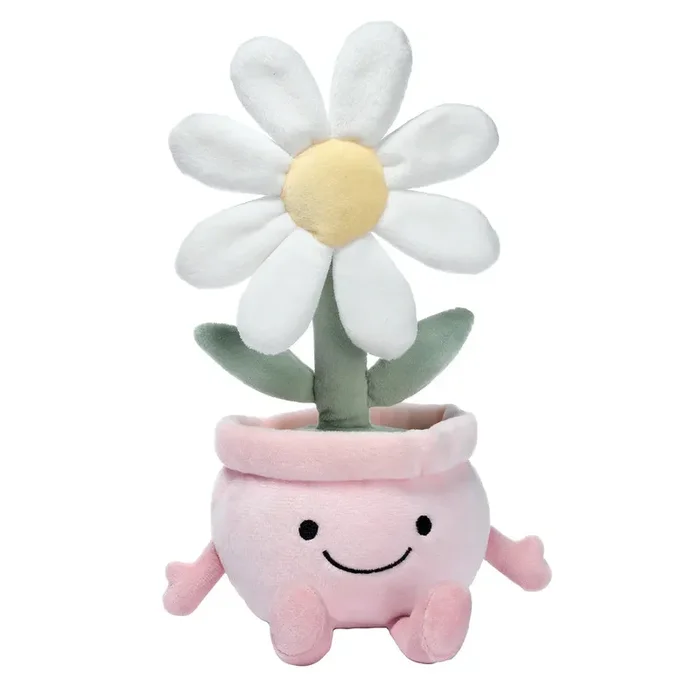Lambs & Ivy Plush Daisy Dreams Poseable Flower Pot Plush Stuffed Animal Toy – 11 Inch