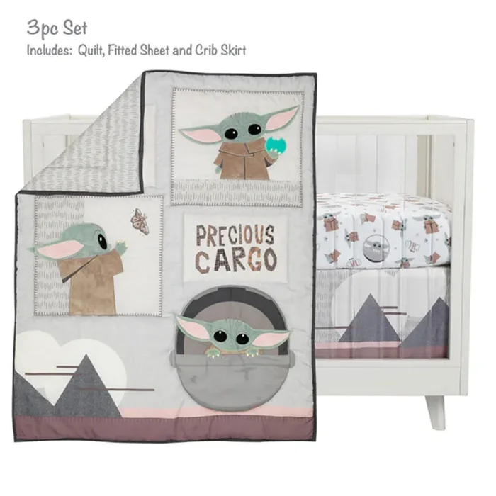 Lambs & Ivy Star Wars The Child Baby Yoda 3-Piece Bedding Set