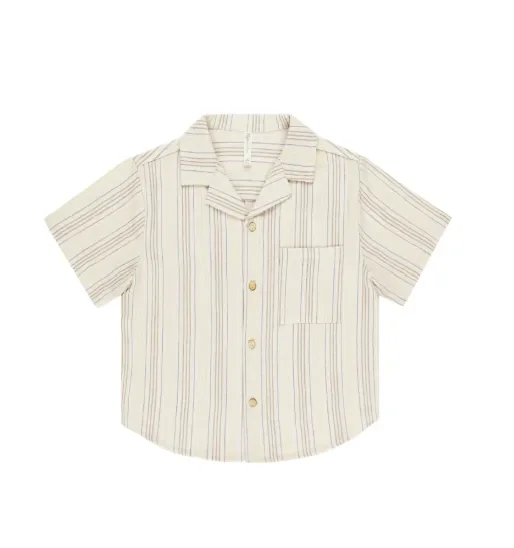 Lapel Collar Shirt | Summer Stripe
