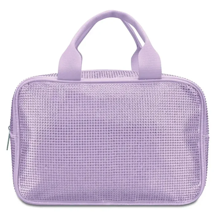 Large Cosmetic Bag | Lavender Rhinestone